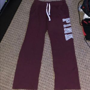 Maroon Victoria’s Secret Pink Boyfriend Sweatpants